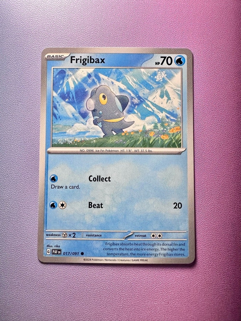 frigibax - 017/091 (common) — pokémon: paldean fates